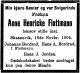 Dødsannonse Anne Helmiche Flottmann