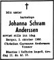 Dødsannonse Johanna Schram Andersen