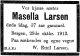 Dødsannonse Marsella Larsen