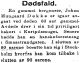 Dødsfald Johan Mungaard Dekke