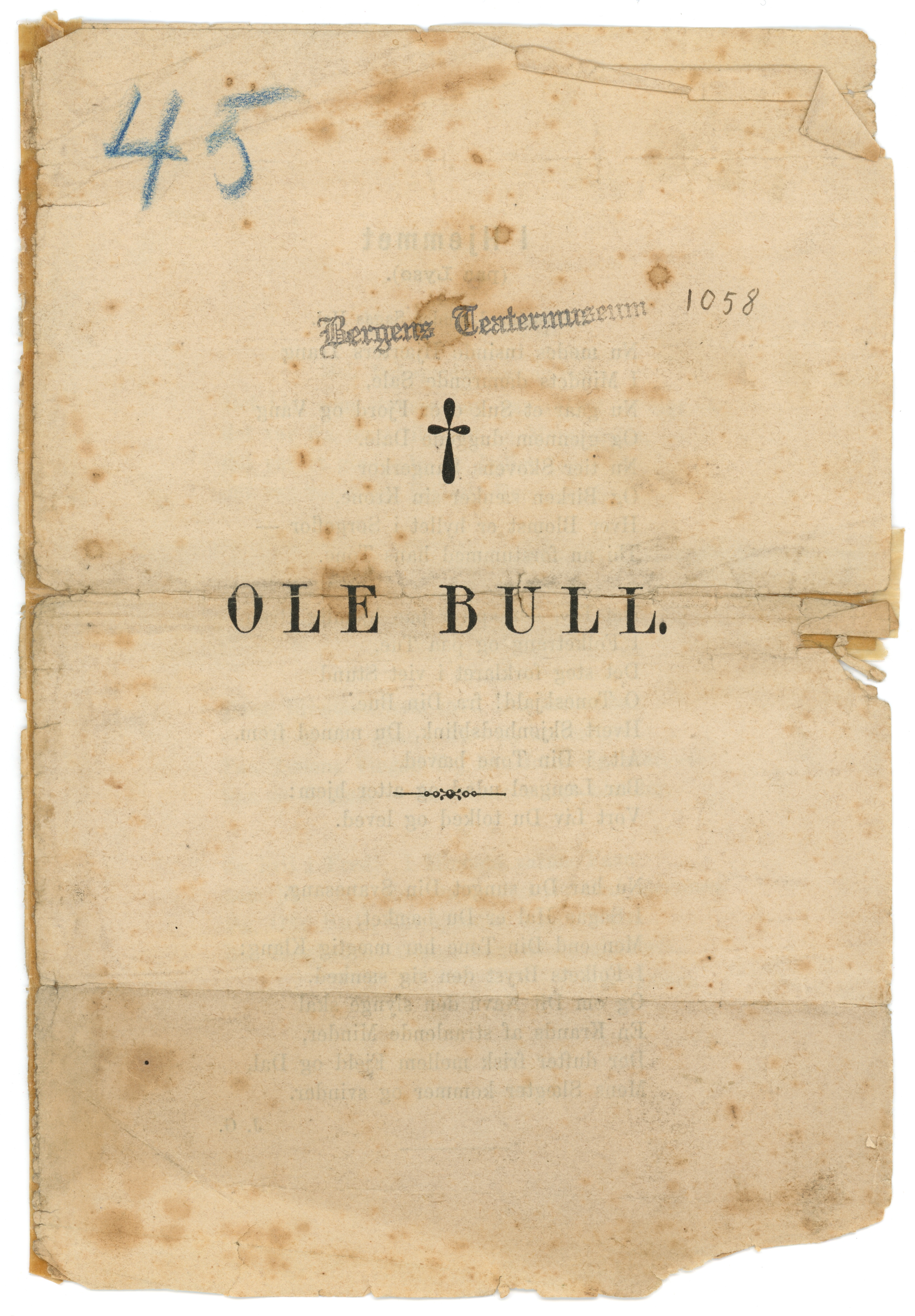 Begravelsessang Ole Bull 1880